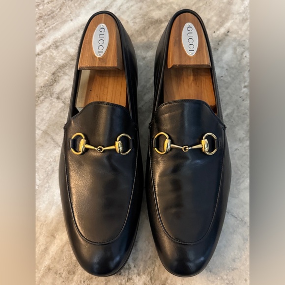 Gucci Other - GUCCI BRIXTON Black Leather Horsebit Loafers US 8 Gucci 7.5 Jordaan $1100